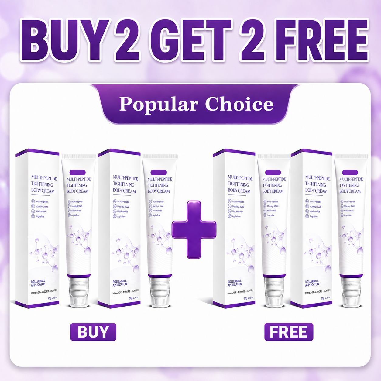 Multi-PeptideMassaging Body Roller Cream
