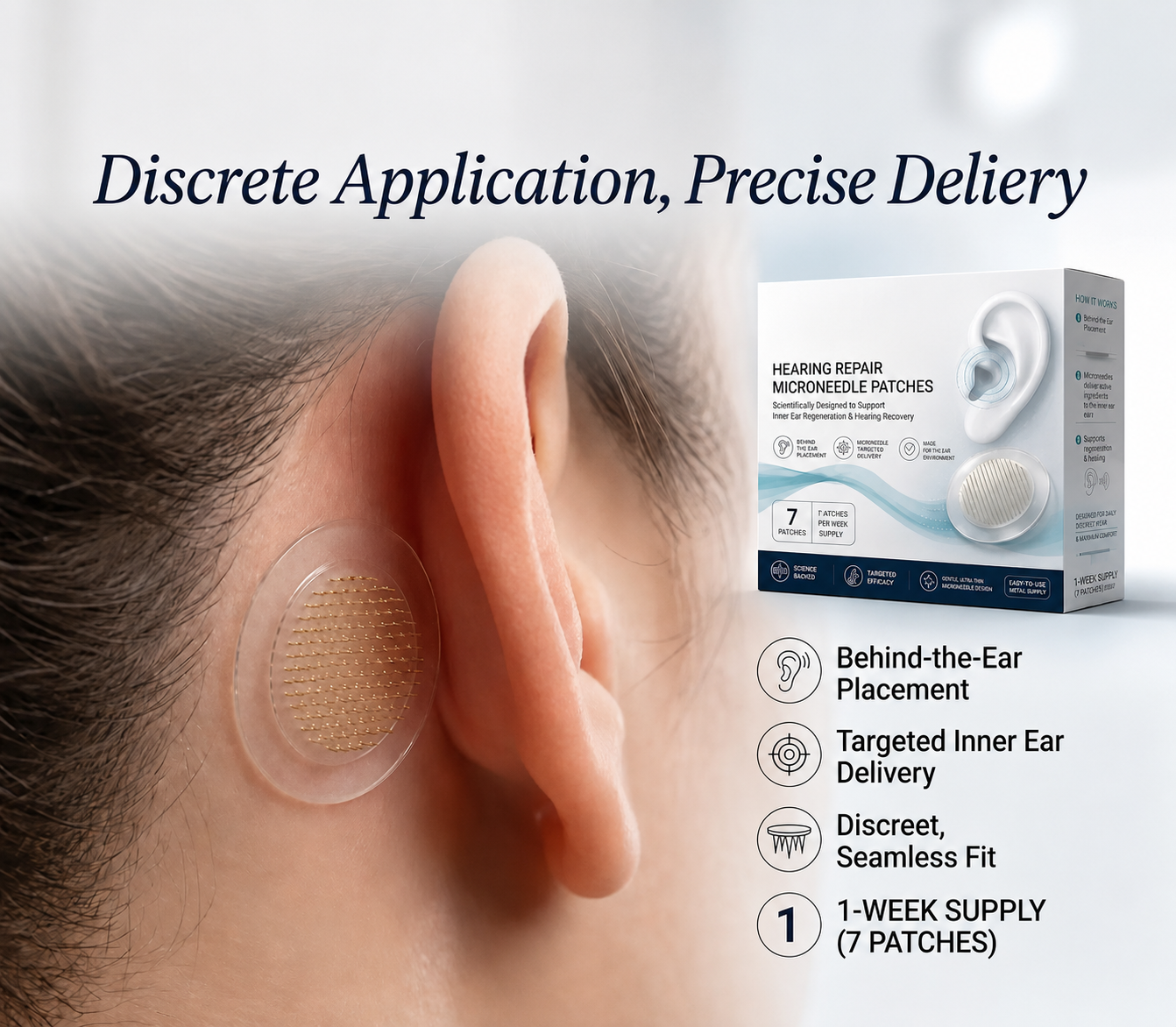 hearing repair microneedle patch
